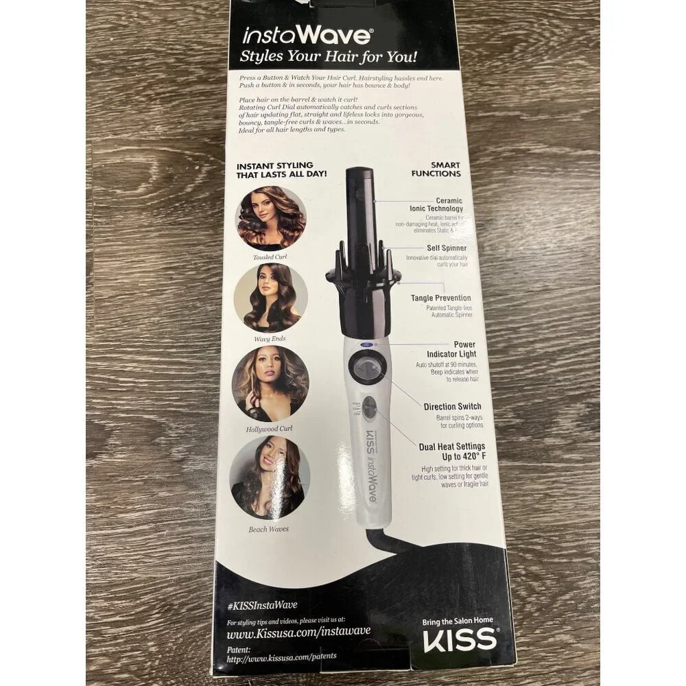 NWT Kiss Instawave Hair Curling Iron MSRP $50